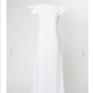 Olivia Joffrey Capitola Cabana Dress. White Swiss Dot. Size Medium.